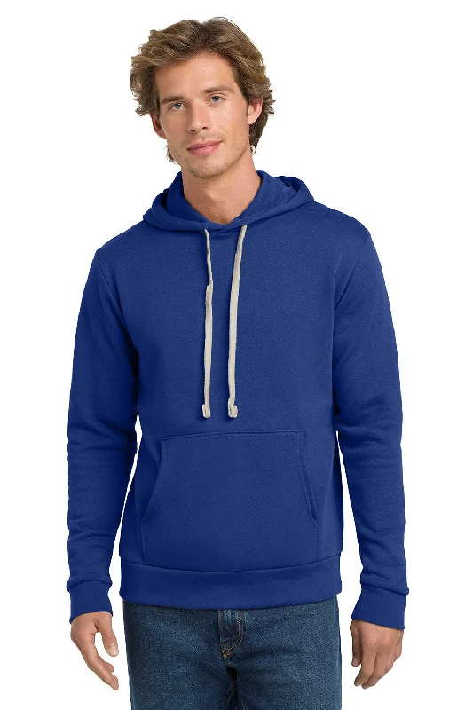 Men's high-performance active hoodie-Next Level Mens Fleece Hooded Sweatshirt Hoodie w/ Pouch Pocket - Royal Blue