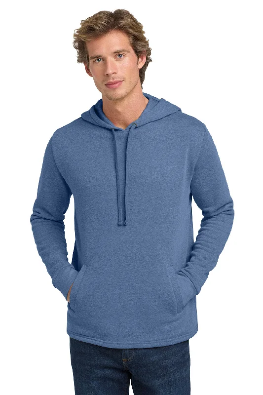 Men's sustainable fashion hoodie-Next Level Mens PCH Fleece Hooded Sweatshirt Hoodie w/ Pockets - Heather Bay Blue