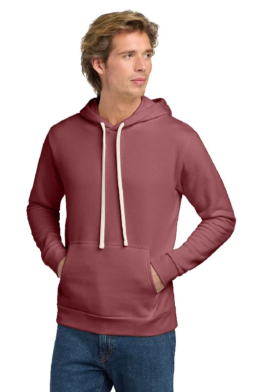 Men's organic cotton hoodie-Next Level Mens Fleece Hooded Sweatshirt Hoodie w/ Pouch Pocket - Mauve