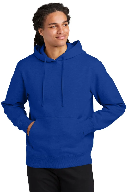 Men's antibacterial casual hoodie-District Mens V.I.T. Heavyweight Fleece Hooded Sweatshirt Hoodie w/ Pouch Pocket - Deep Royal Blue