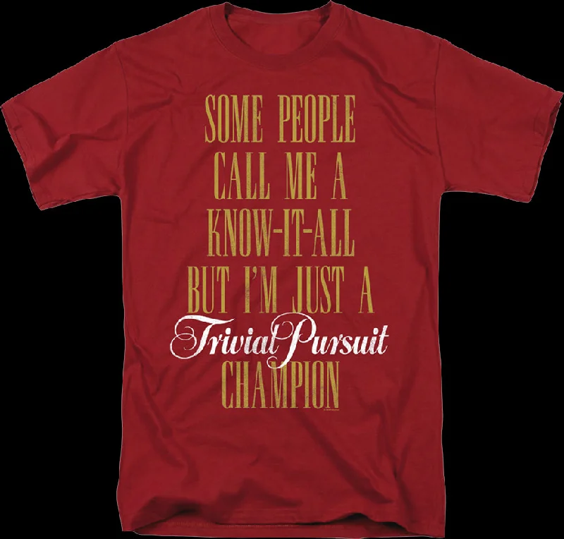 Men's climate-control t-shirt-Trivial Pursuit Champion T-Shirt