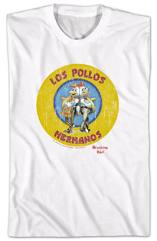 Men's fitted athletic t-shirt-Vintage Los Pollos Hermanos Breaking Bad T-Shirt