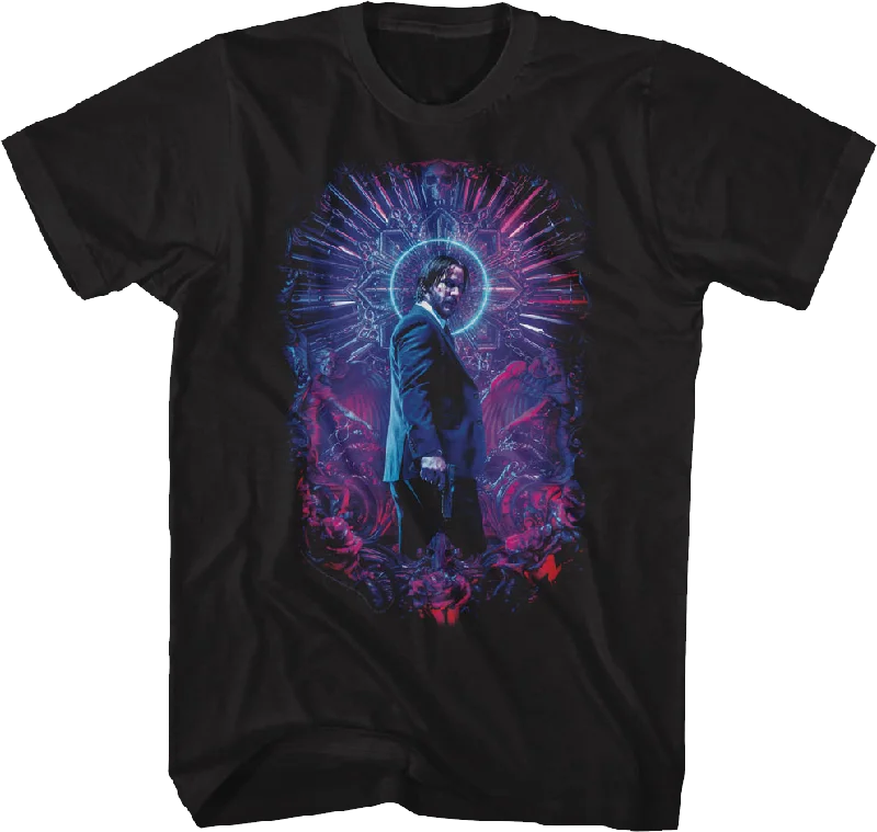 Men's fitted athletic t-shirt-Chapter 3 Poster John Wick T-Shirt