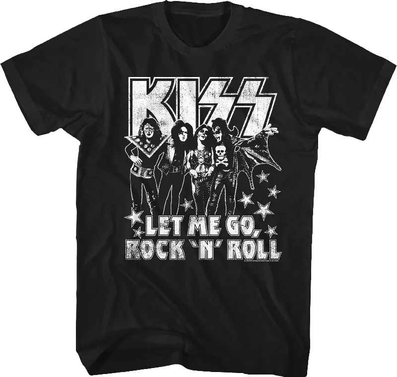 Men's climate-control t-shirt-Let Me Go Rock 'N' Roll Kiss T-Shirt