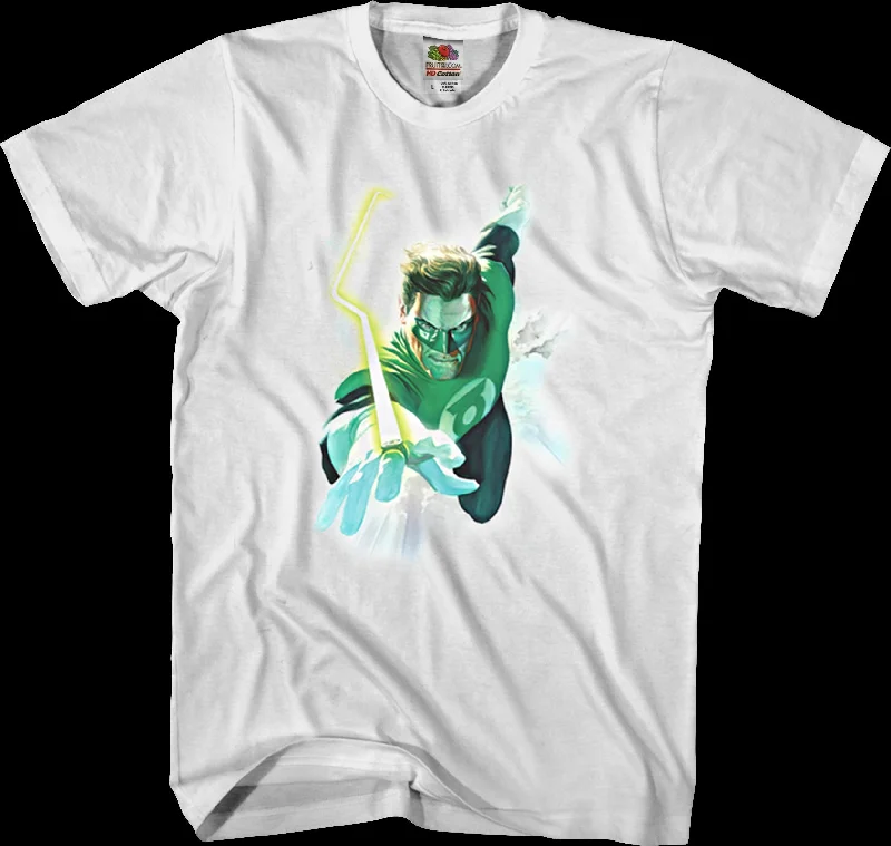 Men's minimalist t-shirt-Alex Ross Flight Green Lantern T-Shirt