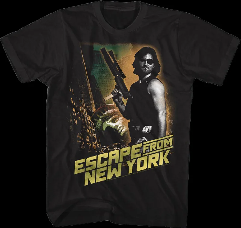 Men's activewear t-shirt-Snake Plissken Escape From New York T-Shirt