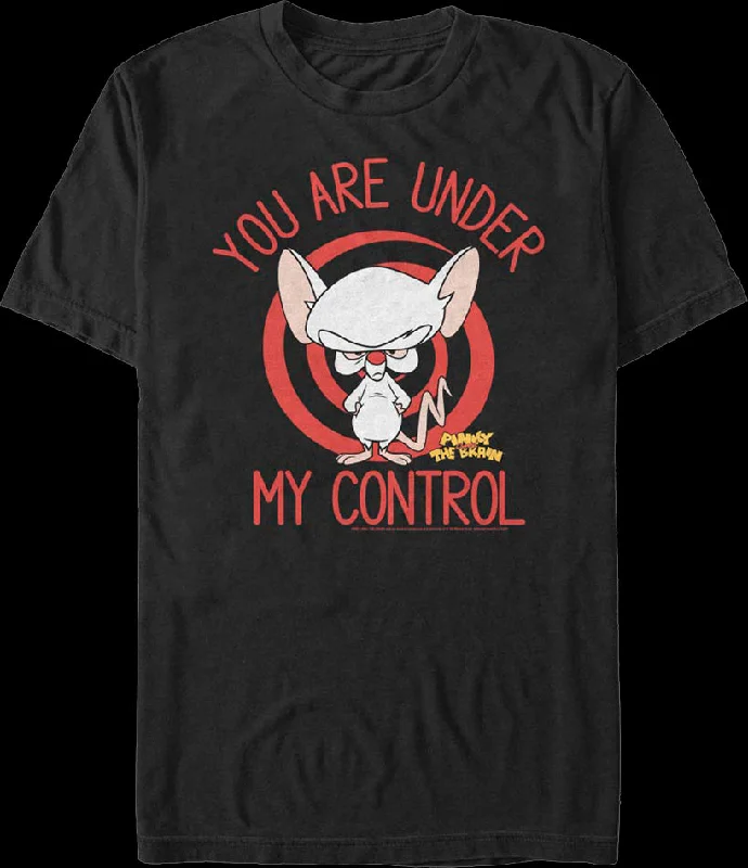 Men's hemp fabric t-shirt-You Are Under My Control Pinky and the Brain T-Shirt