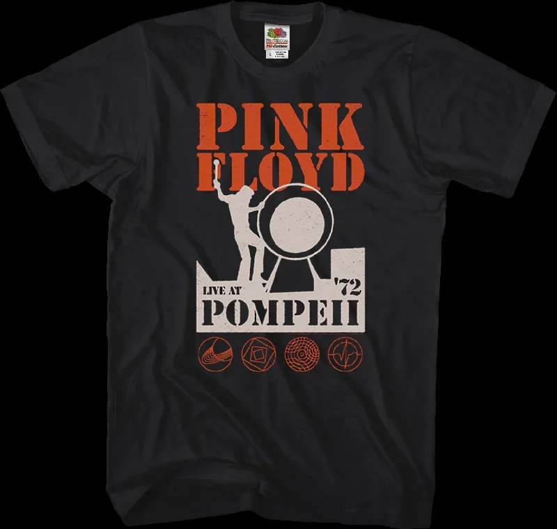 Men's hypoallergenic t-shirt-Live At Pompeii Pink Floyd T-Shirt