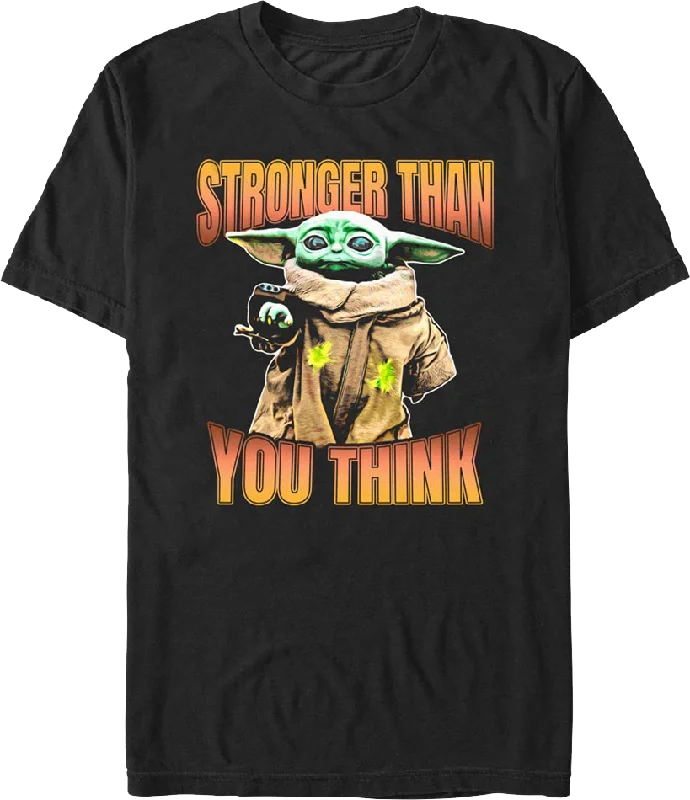 Men's nature-inspired t-shirt-Stronger Than You Think The Mandalorian Star Wars T-Shirt