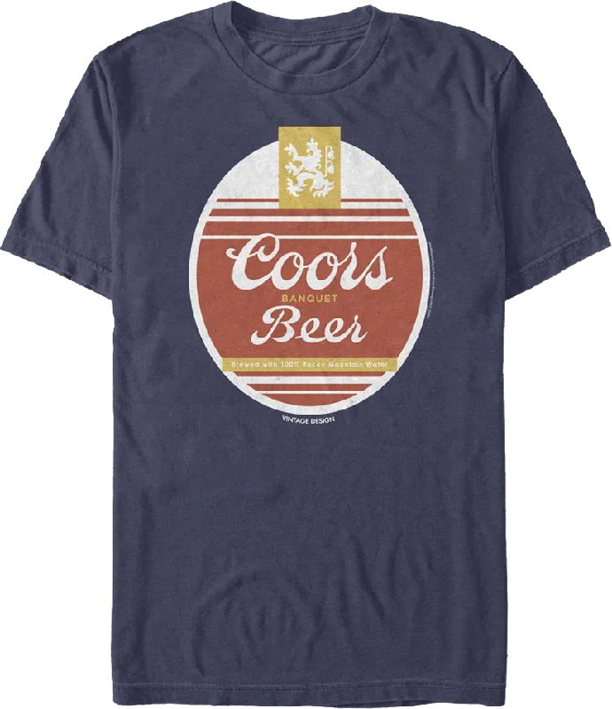 Men's fitted athletic t-shirt-Vintage Coors Beer T-Shirt