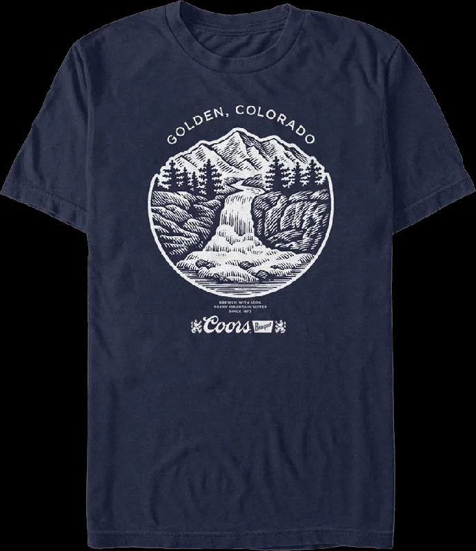 Men's ethical fashion t-shirt-Golden Colorado Coors T-Shirt