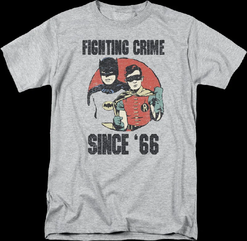 Men's luxury blend t-shirt-Batman And Robin Fighting Crime Since '66 DC Comics T-Shirt