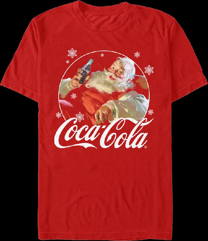 Men's luxury blend t-shirt-Santa Claus Coca-Cola T-Shirt