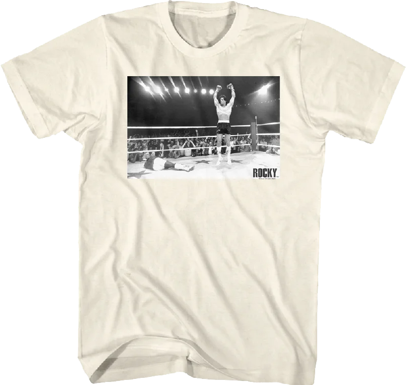 Men's comfort stretch t-shirt-Knockout Celebration Rocky T-Shirt