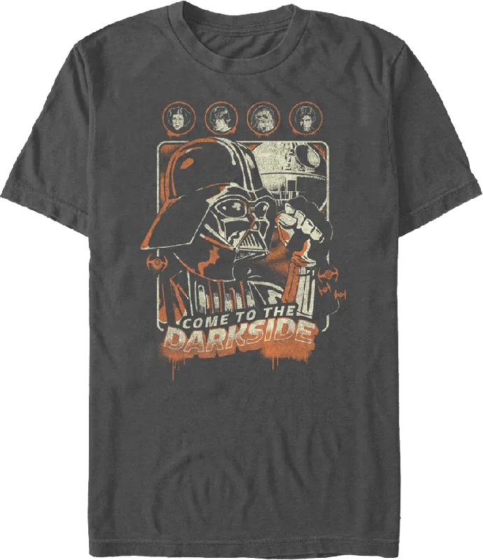 Men's laid-back t-shirt-Come To The Dark Side Star Wars T-Shirt