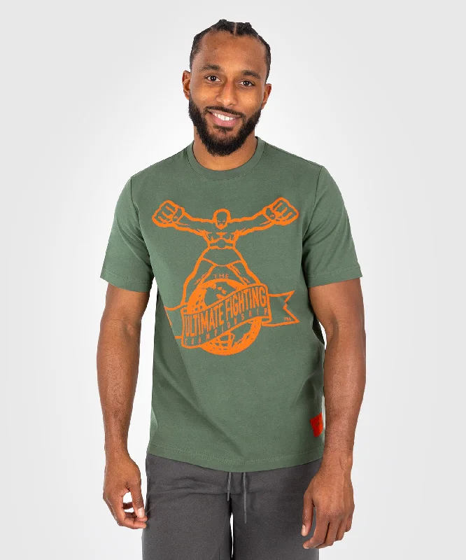 Men's beach-ready t-shirt-UFC by Venum Ulti-Man T-Shirt - Khaki/Orange