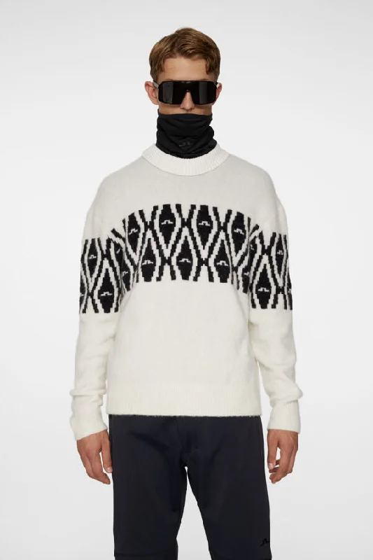 Men's yak wool sweater-Jalen Jacquard Sweater