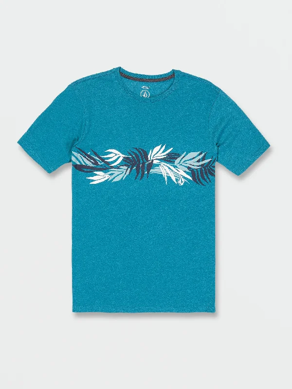 Men's contrast sleeve t-shirt-Horizen Short Sleeve - Ocean Teal Heather