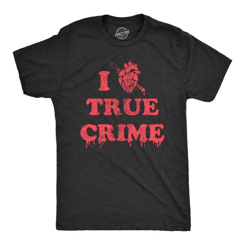 Men's laid-back t-shirt-I Heart True Crime Men's T Shirt