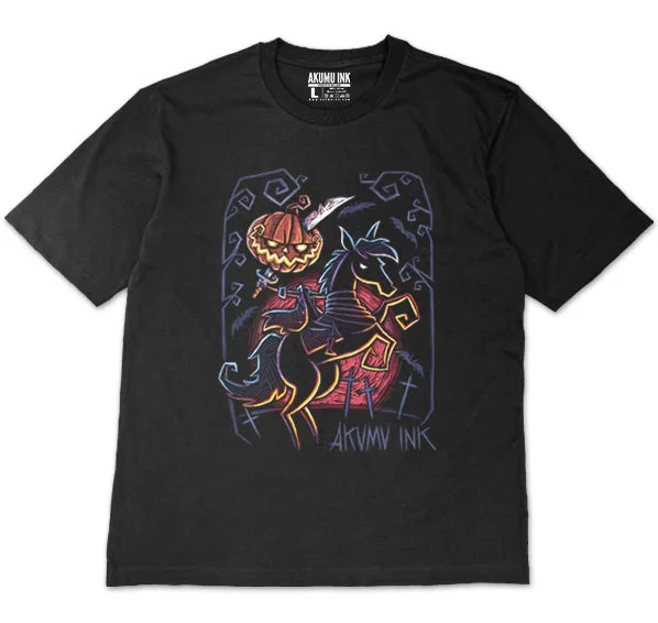 Men's sustainable travel wear shirt-Headless Horseman Oversized Unisex Tshirt