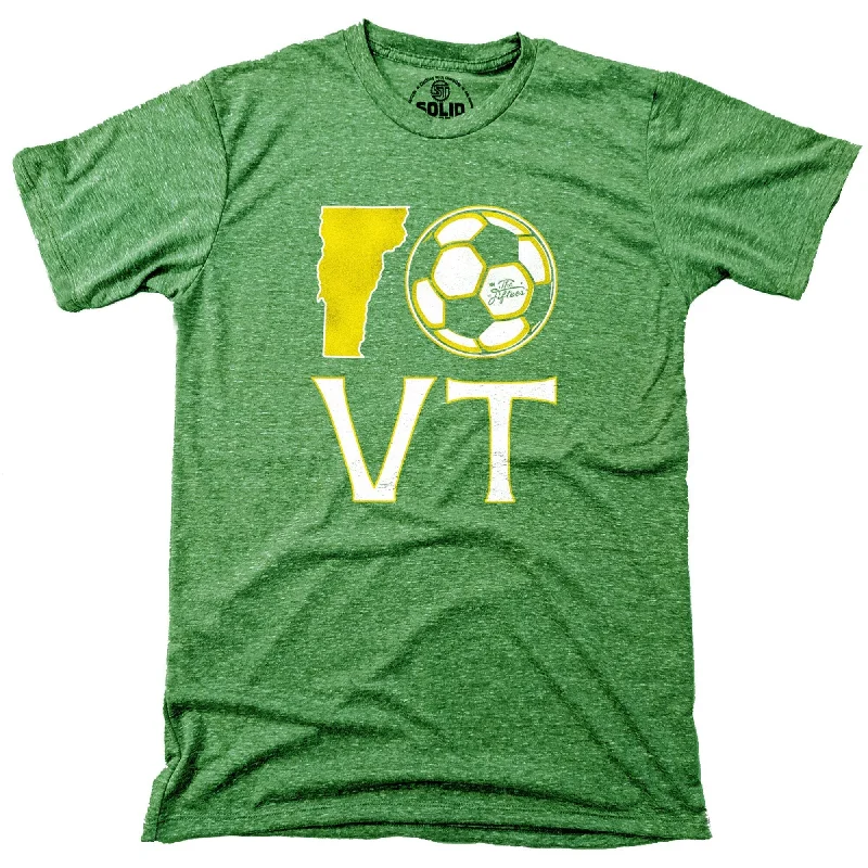 Men's inspiring graphic t-shirt-Vermont Soccer T-Shirt