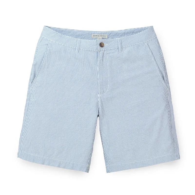 Men's eco-friendly travel wear shorts-9" Seersucker Short