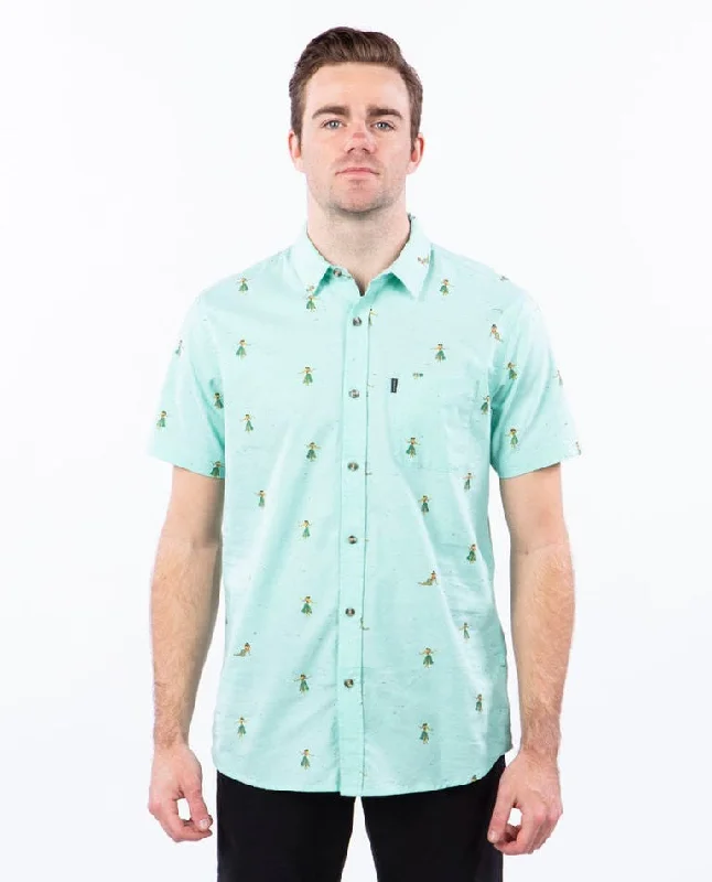 Men's versatile office wear shirt-Rip Curl Short Sleeve Men's Woven Shirts