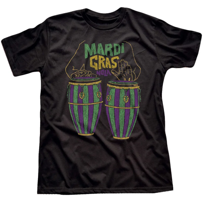 Men's avant-garde t-shirt-Mardi Gras Drums T-shirt