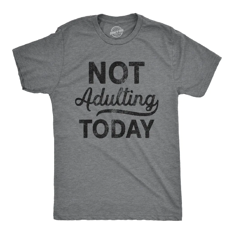 Men's minimalist t-shirt-Not Adulting Today Men's T Shirt