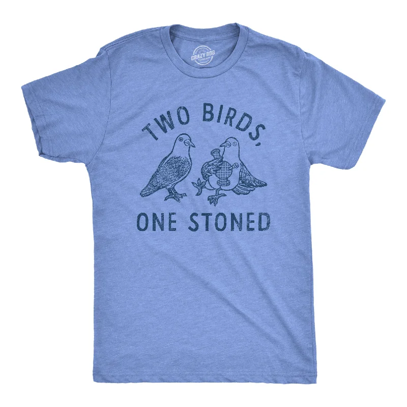 Men's eco-conscious t-shirt-Two Birds One Stoned Men's T Shirt