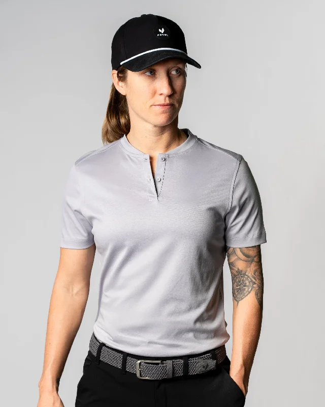 Men's relaxed fit athletic polo shirt-HYBRID BLADE POLO - Light Grey