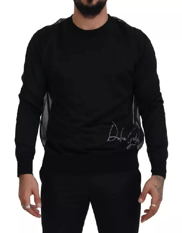 Men's performance pullover-Dolce & Gabbana Polyester Crewneck Men Pullover Men's Sweater (Pre-Owned)