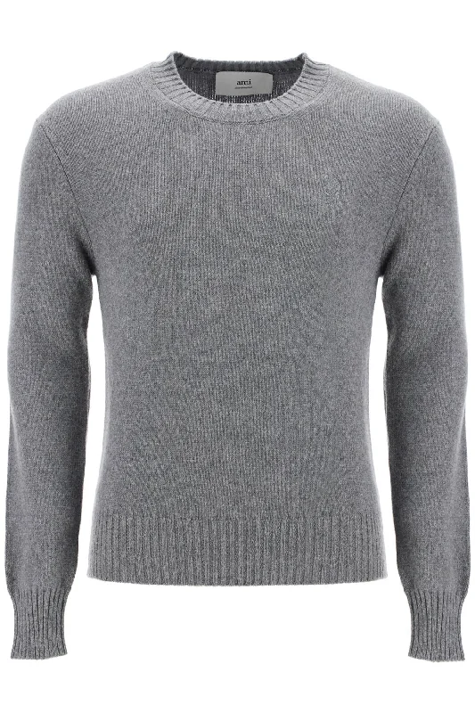 Men's gym sweatshirt-Ami Alexandre Matiussi Men's Cashmere Crewneck Pullover