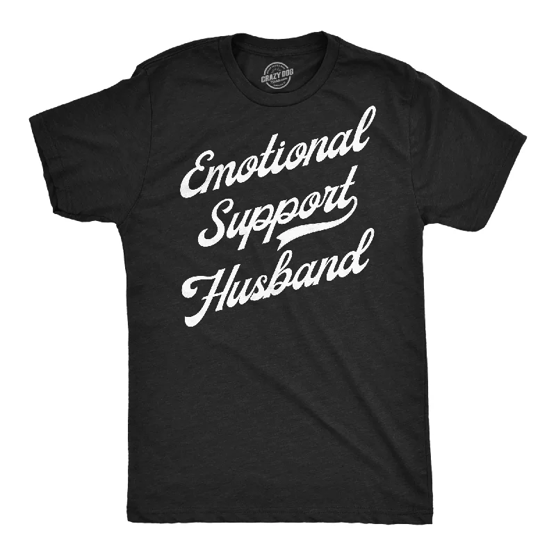 Men's hypoallergenic t-shirt-Emotional Support Husband Men's T Shirt