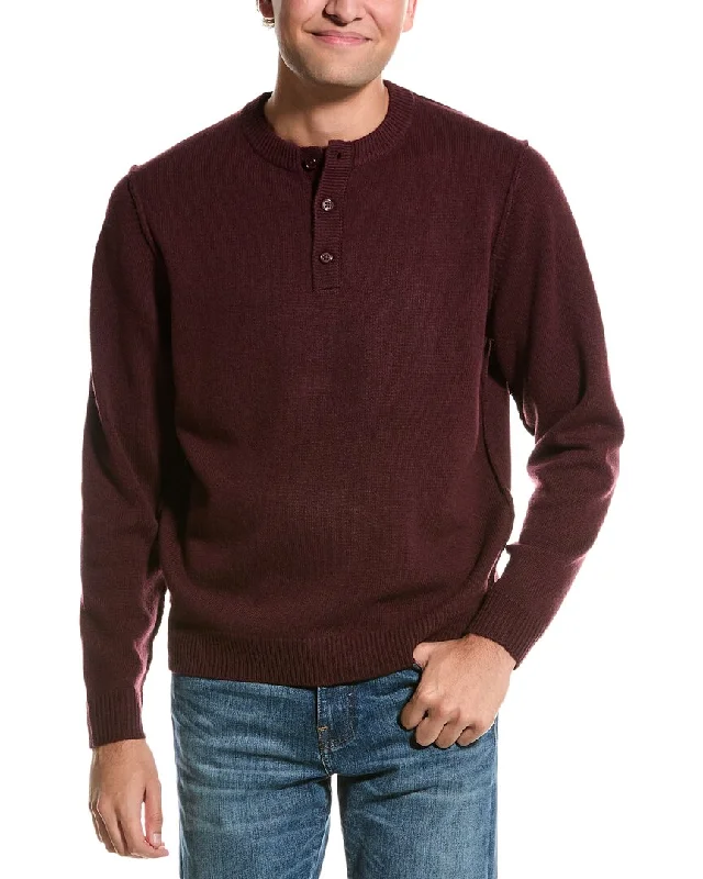 Men's quick-dry sweatshirt-Alashan Henley Wool Shirt