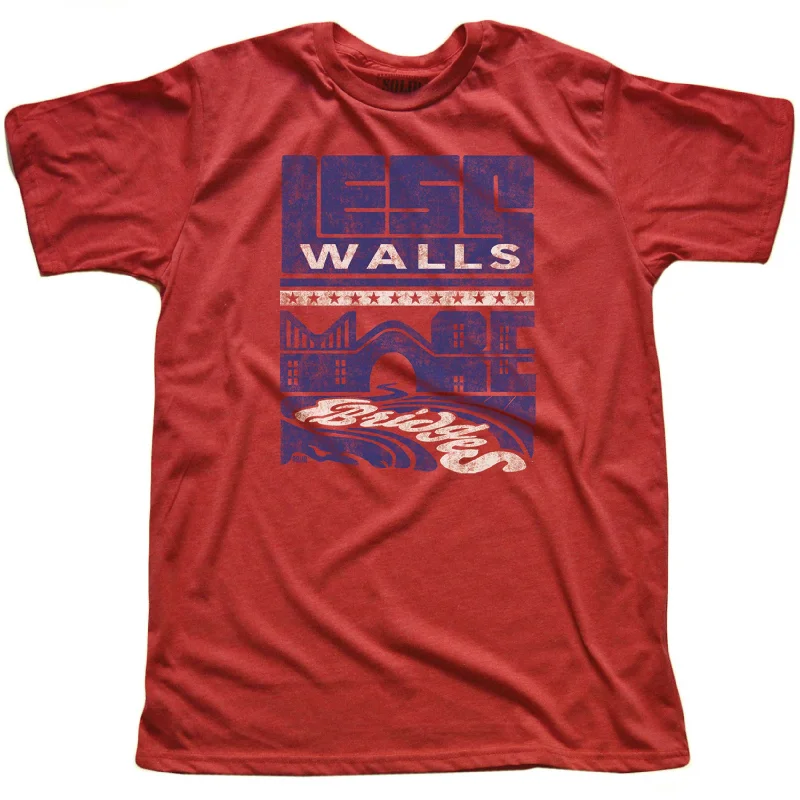 Men's luxury blend t-shirt-Less Walls More Bridges | Supports Immigration Reform T-shirt