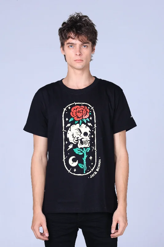 Men's eco-conscious t-shirt-Jack Russel - Men T-Shirts - Klassik TJ-OV/BK/6 Oversized Super Black