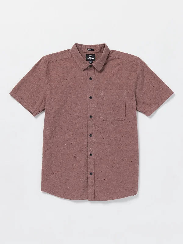 Men's summer gym wear shirt-Date Knight Short Sleeve Shirt - Bordeaux Brown