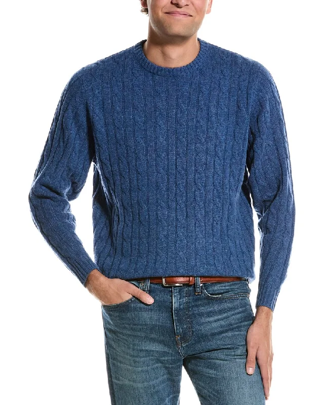 Men's club sweatshirt-Alashan Cable Wool Pullover