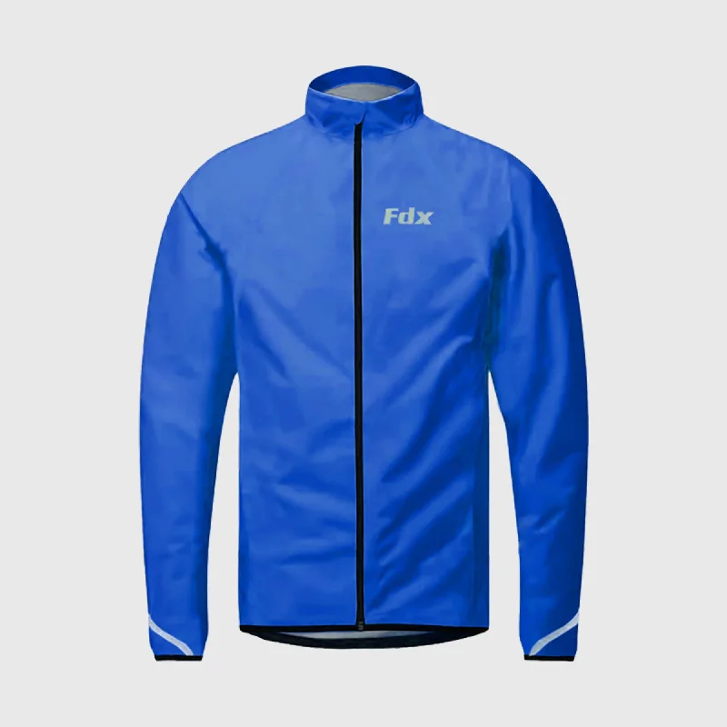 Men's organic field jacket-Fdx J20 Blue Windproof & Waterproof Men's & Boy's Cycling Jacket