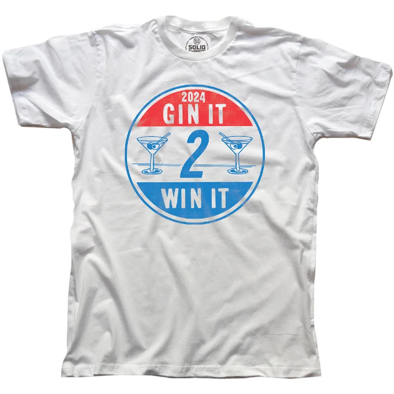 Men's hemp fabric t-shirt-Gin It To Win It T-Shirt