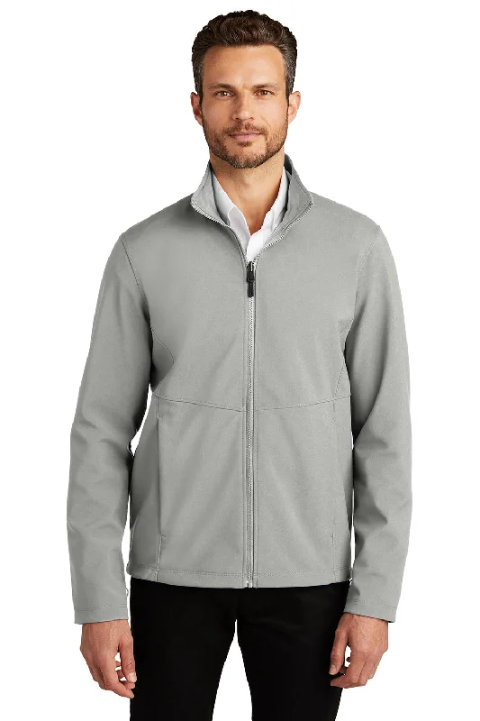 Men's eco-friendly utility jacket-Port Authority Mens Collective Wind & Water Resistant Full Zip Jacket - Gusty Grey