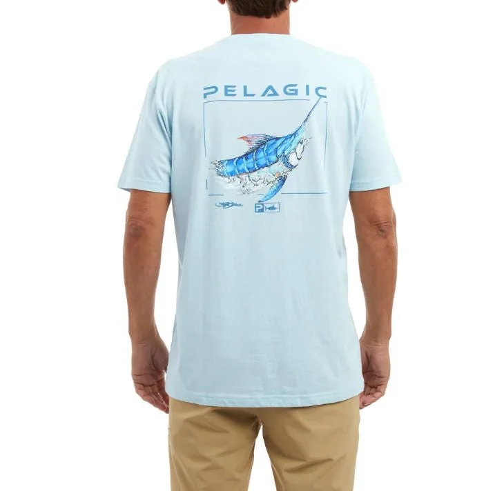 Men's hypoallergenic t-shirt-Pelagic Men's T-Shirts Short Sleeve