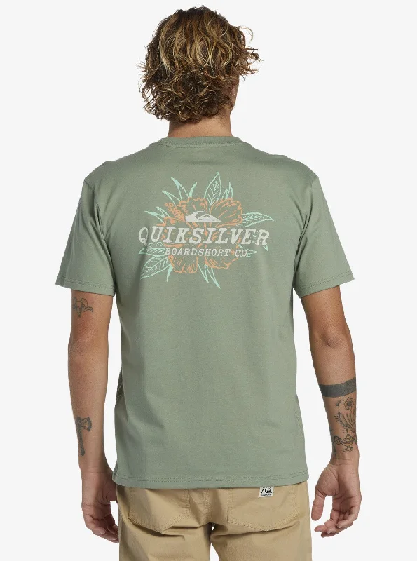 Men's hemp fabric t-shirt-Quiksilver Men's T-Shirts Short Sleeve