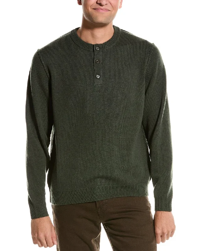 Men's party sweatshirt-Alashan Henley Wool Shirt