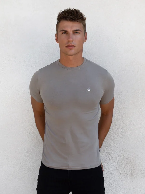 Men's hemp fabric t-shirt-Hayden T-Shirt - Neutral Grey