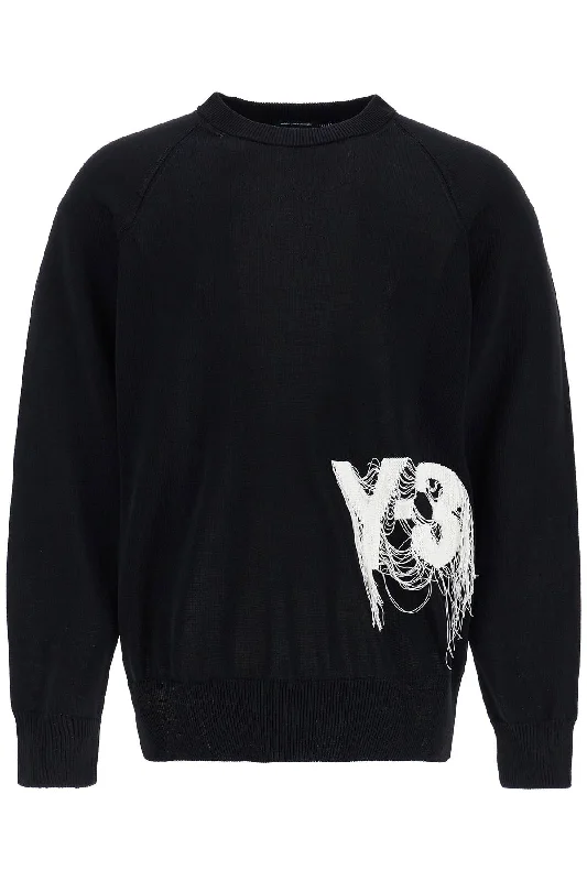 Men's modern sweater-Y-3 Men's Recycled Polyester Sweater With Embroide Logo