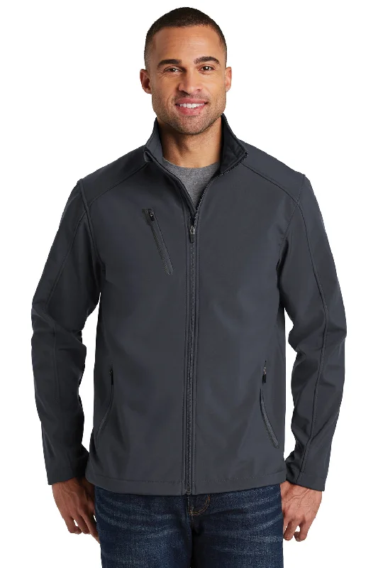 Men's weather-resistant windbreaker-Port Authority Mens Welded Wind & Water Resistant Full Zip Jacket - Battleship Grey