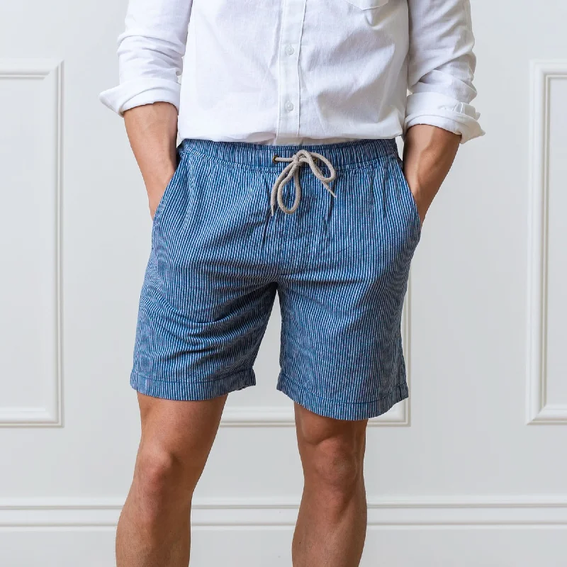 Men's breathable casual shorts-8" Relaxed Linen Short