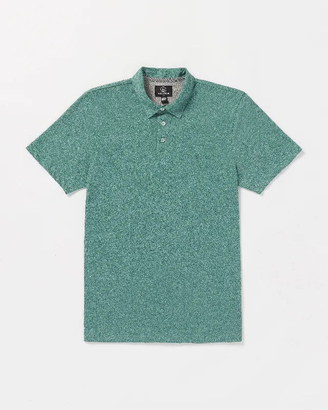 Men's functional travel shirt-Wowzer Polo Short Sleeve Shirt - Sea Green